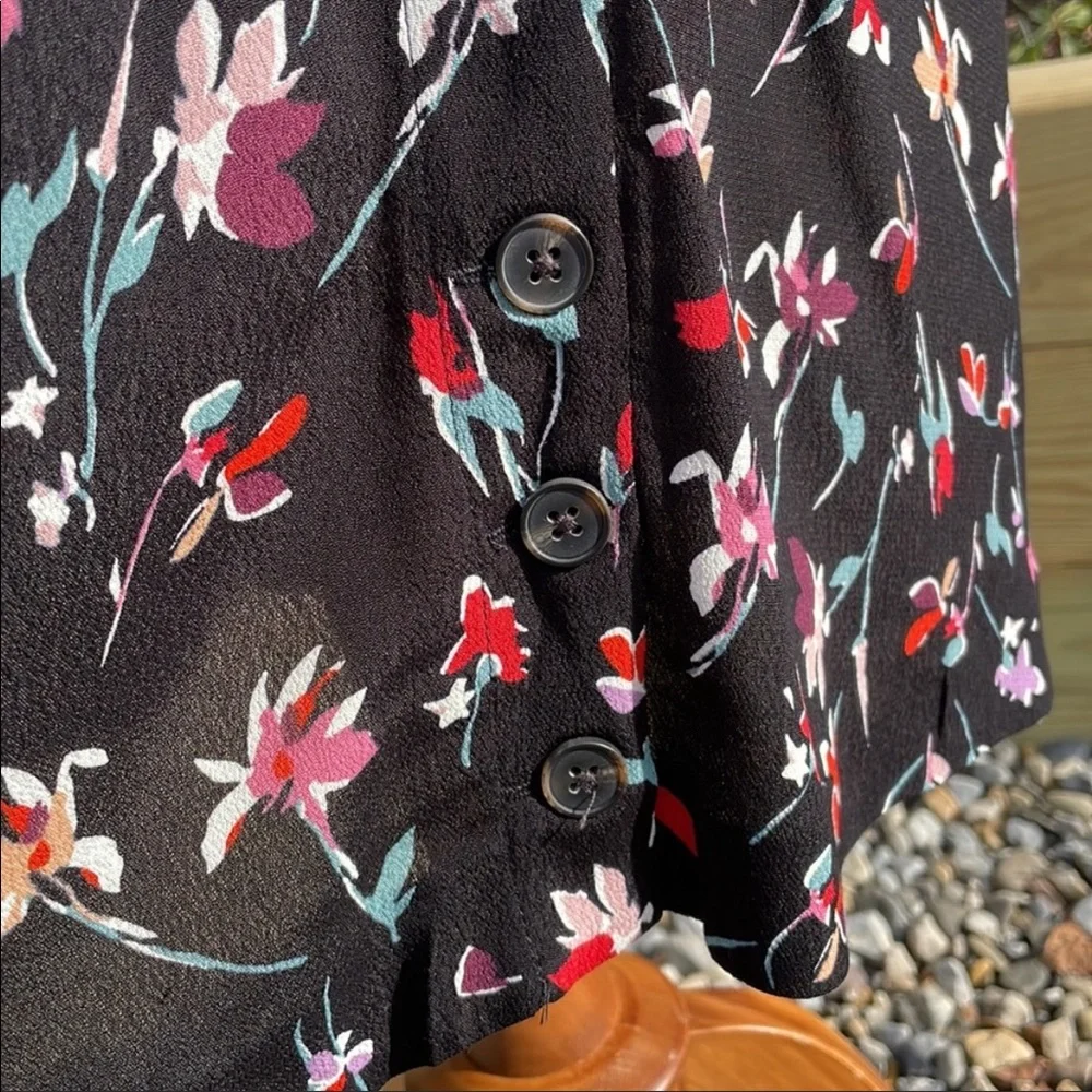 Madewell Black Floral Dress - Picture 8 of 12